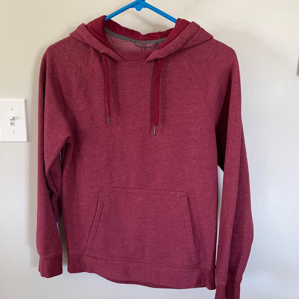 Men’s small heather burgundy hoodie sweatshirt